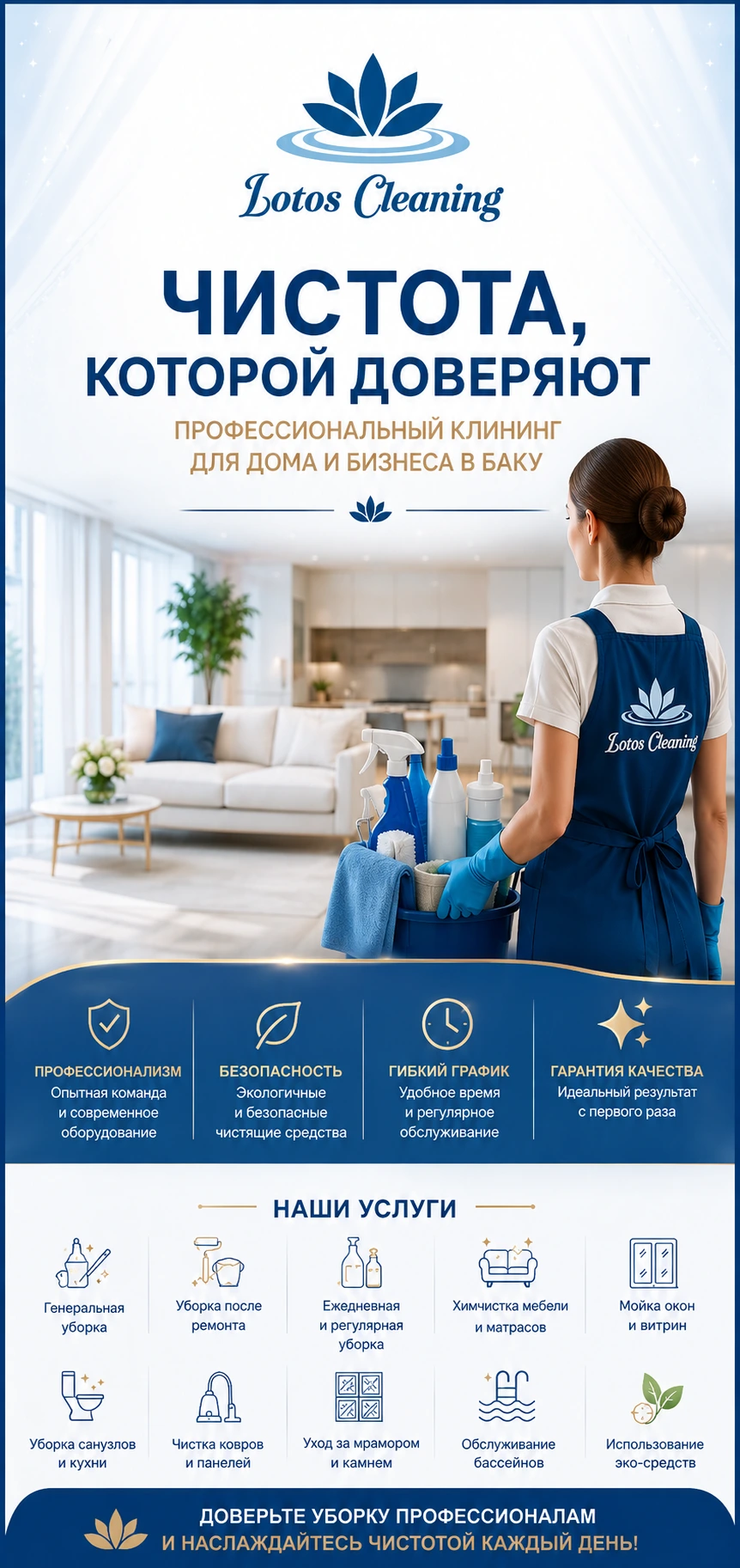 Контакты клининговой компании в Баку